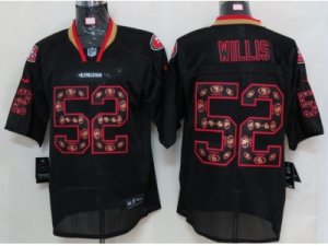 Nike NFL San Francisco 49ers #52 Patrick Willis Black Jerseys[Lights Out Elite]
