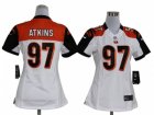 Nike Women Cincinnati Bengals #97 Geno Atkins white jerseys