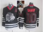 NHL Chicago Blackhawks #10 Patrick Sharp Black Ice 2015 Stanley Cup Champions jerseys