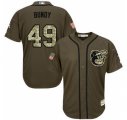 Men Baltimore Orioles #49 Dylan Bundy Green Salute to Service Stitched MLB Jersey