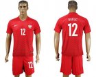 Poland #12 Boruc Away Soccer Country Jersey