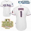 2011 world series mlb Texas Rangers #1 Elvis Andrus White