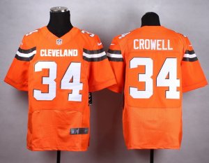 Nike Cleveland Browns #34 Isaiah Crowell Orange jerseys(Elite)