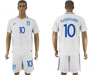 Greece #10 Karagounis Home Soccer Country Jersey