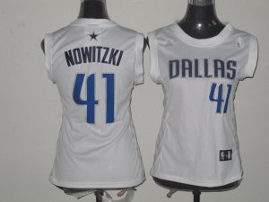 women nba dallas mavericks #41 nowitzki white