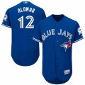 Mens Majestic Toronto Blue Jays #12 Roberto Alomar Blue Flexbase Authentic Collection MLB Jersey