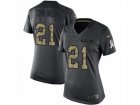 Women Nike Los Angeles Chargers #21 LaDainian Tomlinson Limited Black 2016 Salute to Service NFL Jersey