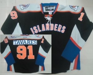 nhl new york islanders #91 john tavares black