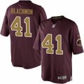 Mens Nike Washington Redskins #41 Will Blackmon Limited Burgundy Red Gold Number Alternate 80TH Anniversary NFL Jersey