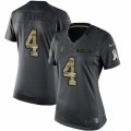 Women's Nike Atlanta Falcons #4 Brett Favre Limited Black 2016 Salute to Service NFL Jersey