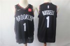 Nets #1 D'Angelo Russell Black City Edition Nike Swingman Jersey
