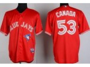 MLB Toronto Blue Jays #53 Melky Cabrera Canada Day Red Jerseys