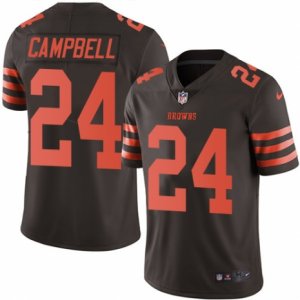 Mens Nike Cleveland Browns #24 Ibraheim Campbell Limited Brown Rush NFL Jersey