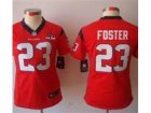 Nike Women Houston Texans #23 Arian Foster Red NFL Jerseys W 10th Patch