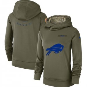 Buffalo Bills Nike Womens Salute to Service Team Logo Performance Pullover Hoodie Olive