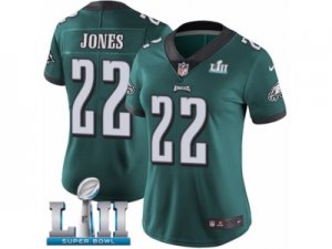 Women Nike Philadelphia Eagles #22 Sidney Jones Midnight Green Team Color Vapor Untouchable Limited Player Super Bowl LII NFL Jersey