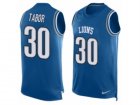 Mens Nike Detroit Lions #30 Teez Tabor Limited Light Blue Player Name & Number Tank Top NFL Jersey