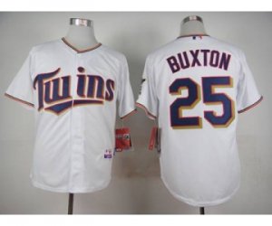 mlb jerseys minnesota twins #25 buxton white[buxton]