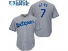 Youth Los Angeles Dodgers #7 Julio Urias Grey Cool Base Stitched MLB Jersey