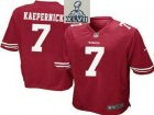 2013 Super Bowl XLVII NEW San Francisco 49ers 7 Colin Kaepernick Red Jerseys(Elite)