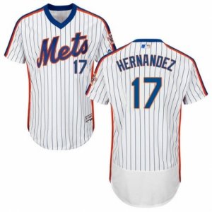 Men\'s Majestic New York Mets #17 Keith Hernandez White Royal Flexbase Authentic Collection MLB Jersey