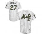 Men's Majestic New York Mets #27 Jeurys Familia Authentic White 2016 Memorial Day Fashion Flex Base MLB Jersey