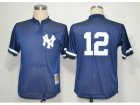 mlb jerseys new york yankees #12 wade boggs blue m&n 1995