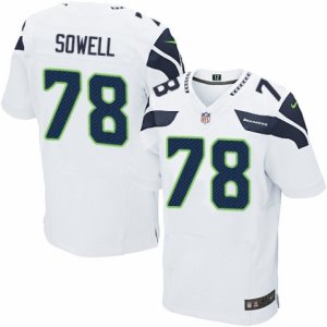 Men\'s Nike Seattle Seahawks #78 Bradley Sowell Elite White NFL Jersey