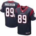 Mens Nike Houston Texans #89 Stephen Anderson Elite Navy Blue Team Color NFL Jersey