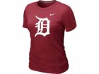 WomenMLB Detroit Tigers Heathered Red Nike Blended T-Shirt