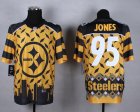 Nike Pittsburgh Steelers #95 Jarvis Jones yellow Jerseys(Style Noble Fashion Elite)