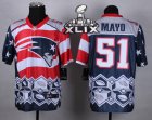 2015 Super Bowl XLIX Nike New England Patriots #51 Jerod Mayo Jerseys(Style Noble Fashion Elite)