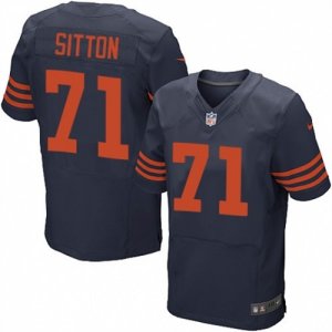 Mens Nike Chicago Bears #71 Josh Sitton Elite Navy Blue 1940s Throwback Alternate NFL Jersey