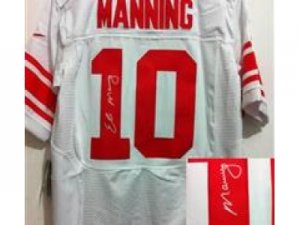 Nike NFL New York Giants #10 Eli Manning white Jerseys(Signed Elite)