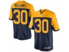 Mens Nike Green Bay Packers #30 Jamaal Williams Limited Navy Blue Alternate NFL Jersey
