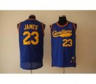 nba fans cleveland cavaliers #23 james swingman blue(yellow)