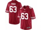 Mens Nike San Francisco 49ers #63 Brandon Fusco Limited Red Team Color NFL Jersey