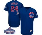 Mens Majestic Chicago Cubs #24 Dexter Fowler Royal Blue 2016 World Series Champions Flexbase Authentic Collection MLB Jersey