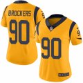 Women's Nike Los Angeles Rams #90 Michael Brockers Limited Gold Rush NFL Jersey