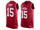 Mens Nike San Francisco 49ers #15 Josh Huff Limited Red Player Name & Number Tank Top NFL Jersey