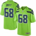 Youth Nike Seattle Seahawks #68 Justin Britt Limited Green Rush NFL Jersey