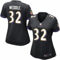 Womens Nike Baltimore Ravens #32 Eric Weddle Limited Black Alternate NFL Jersey