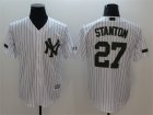 New york Yankees #27 Giancarlo Stanton White Olive Cool Base Jerey