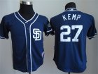 Youth MLB Men San Diego Padres #27 Matt Kemp blue jersey