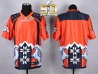 Nike Denver Broncos Blank Orange Super Bowl 50 Men Stitched NFL Elite Noble Fashion Jersey