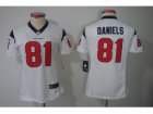 Nike Women Houston Texans #81 Daniels White Jerseys