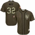 Men's Majestic New York Mets #32 Steven Matz Replica Green Salute to Service MLB Jersey