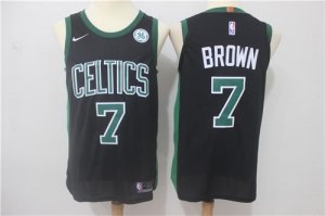 Celtics #7 Jaylen Brown Black Nike Authentic Jersey