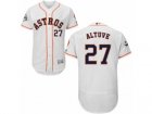 Houston Astros #27 Jose Altuve Authentic White Home 2017 World Series Bound Flex Base MLB Jersey