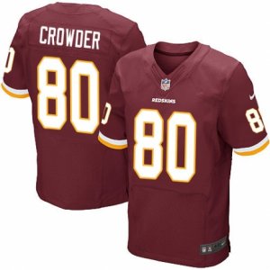 Mens Nike Washington Redskins #80 Jamison Crowder Elite Burgundy Red Team Color NFL Jersey